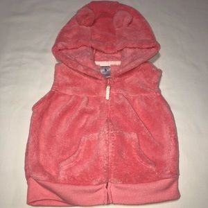 Carter’s Sleeveless Pink Zip Up Sweater 6M